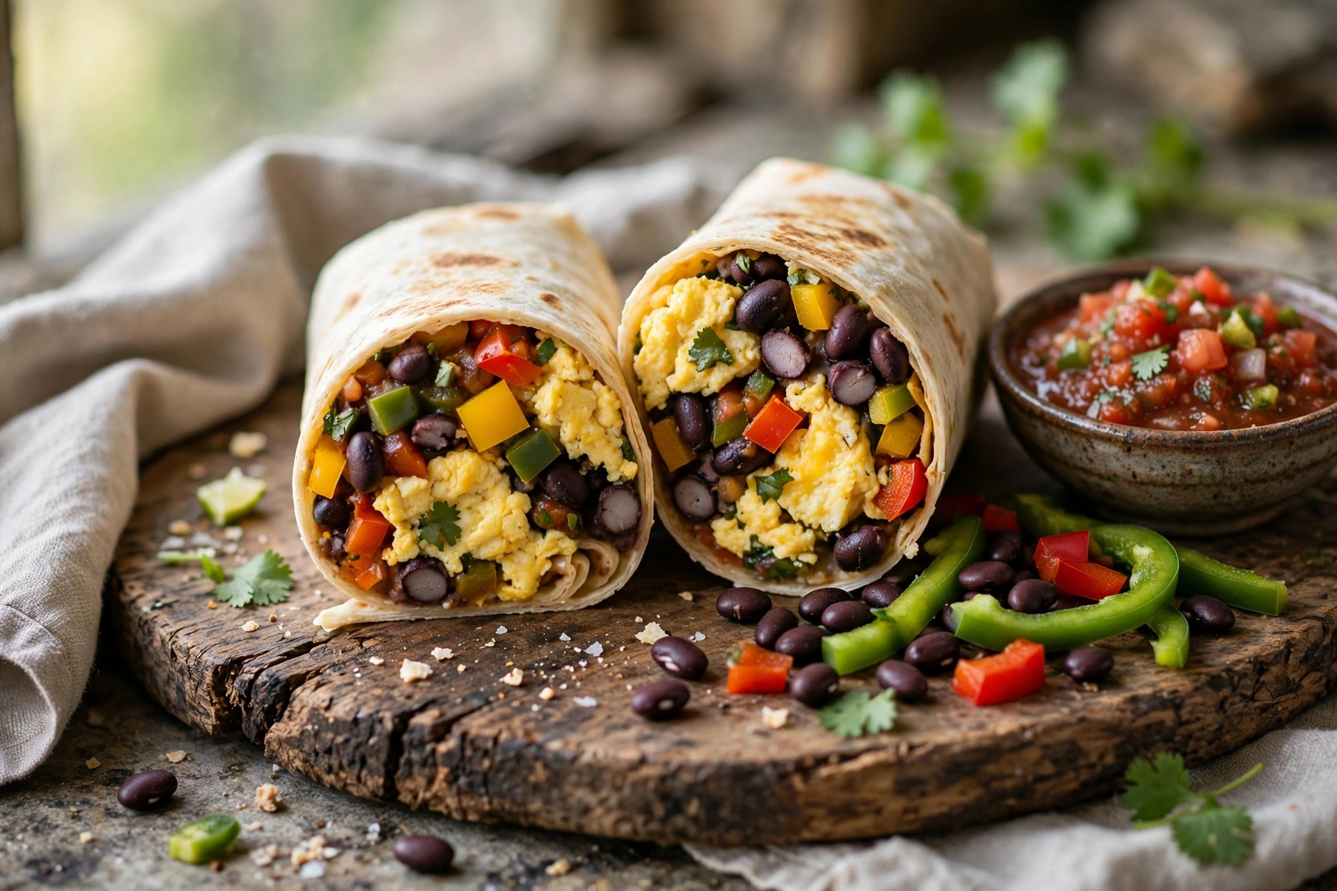 Veggie Breakfast Burritos